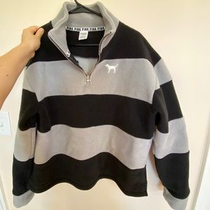 VS PINK polar fleece half-zip